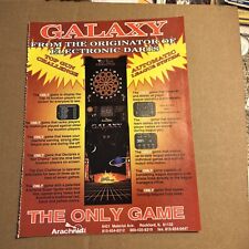 original 11.5-8”  1993 galaxy arachnid, English Mark darts ARCADE GAME FLYER AD picture