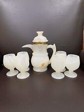 Vintage Onyx Tea Set with Six Cups picture