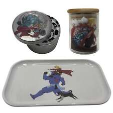 Alchemist Anime Herb Grinder, Stash Jar, Rolling Tray Set picture