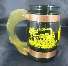 Strasburg Rail Road Old Siesta Ware Green Glass Mug With Wood Handle  picture