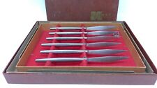 Vintage MCM Kalmar Designs Italy Stainless Steel Set of 6 Knives - In Box picture