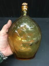 Clevenger Bros. Glass Works Clayton NJ  AMBER Glass Bottle USA Eagle & Grapes picture
