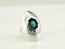 Vintage Sterling Silver Turquoise Shadowbox Ring picture