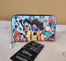Defective** Loungefly Disney Goofy Movie Max Powerline Collage Zip-Around Wallet picture