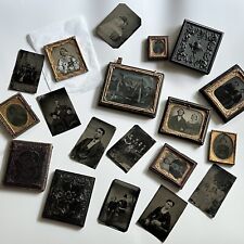 Antique Tintype & Ambrotype Photograph Lot Distressed Damaged Variety Cased picture