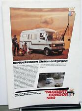1980 Tabbert Condor 500 Foreign Dealer German Text RV Motor Home Data Sheet Camp picture