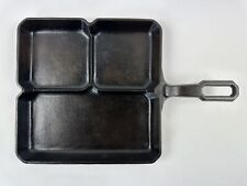 Vintage Square Cast Iron GRISWOLD Colonial Breakfast Skillet 666 C Very Clean picture