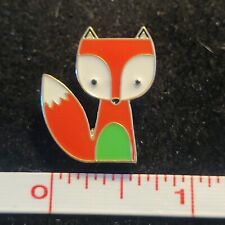Adorable small Red Fox animal wildlife gold tone Lapel Pin picture