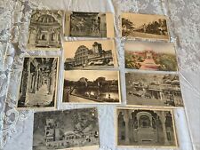 Vintage Lot 10 Old Postcards India BW Jaipur Delhi Bombay Wind Palace Mount Abu picture
