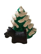 Very Rare Dept 56 Snow Village “Scotty With Tree” 1984-1985 Item # 5038-5 Dog picture