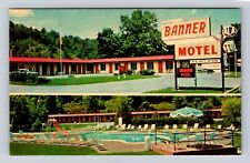 Binghamton NY-New York, Banner Motel Advertising, Vintage Souvenir Postcard picture