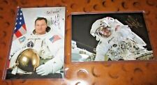 2  Michael Lopez Alegria NASA Space X signed autographed 4x6 photos spacewalks picture