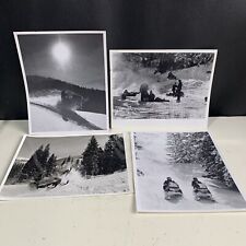 Vintage Snowmobiling Photos 1970s, 8x10 Base Camp, Vintage Snow Machines Photo picture
