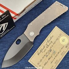 Medford TFF-1 PVD CPM-S35VN Drop Point Blade GLOSSY Tumbled Titanium Handles picture