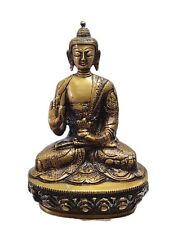 Brass 8.5 inches Lord Gautam Buddha statue Budhism Usa seller Fast Ship picture