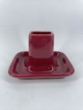 Vintage HALL Pottery Made in USA Match Holder Ashtray Matchbox Holder Top picture