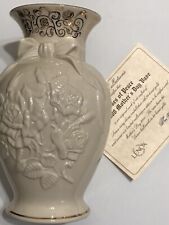 LENOX VASE ROSES OF PEACE 24 K GOLD CERTIFICATE picture
