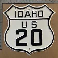 Idaho US highway 20 route marker road sign 16x16 1930s OLD WEST DECOR S530 picture