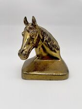 Vintage, Heavy, Metal ornate horse head,  bookend, PMC 88. Equestrian statue picture
