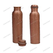 Indian Hammered Pure Copper Ayurvedic Water Storage 2Pcs Bottle For Stomach/Skin picture