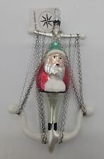 Vtg Christopher Radko Glass Anchor Santa Wire Wrap Christmas Ornament W Tag  picture