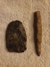 Authentic Native American artifact arrowhead Drill + knife / blade Indiana  picture