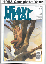 Heavy Metal Magazine 1983 All Newsstand (12) January thru December FN+ Est. 1977 picture