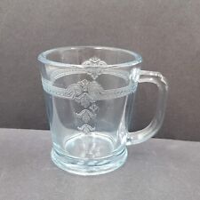 Vintage Fire King Philbe Sapphire Blue Notched D Handle Thick Mug Flat Bottom  picture