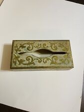 Vintage Italy Florentine Gilt Wood Tissue Holder Hinged Gold Box 11x5.5x2.5” picture