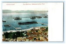 Gibraltar Harbor Port Entrance Circa 1910 Spain Vintage Antique Postcard picture