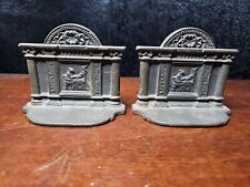 Nice Set Vintage Woman at Typewriter Cast Iron Bookends picture