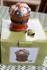 National Home Gardening Club Porcelain trinket box “Flower Pot” PHB picture