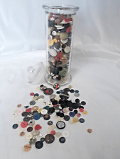 Collectible/Vintage Button Lot Metal, Glass, MOP, & More Includes Glass Jar 400+ picture