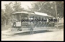 BINGHAMPTON New York 1910s Electric Railway Tram Baseball. Real Photo Postcard picture