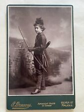 cabinet card  Boy with Bow & Arrow. Canadian beautiful Photograph picture