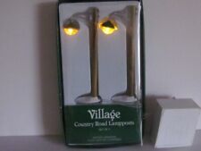 DEPT. 56 VILLAGE COUNTRY ROAD LAMPPOSTS #52628 SET OF 2 BRAND NEW IN BOX picture