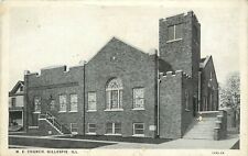 Vintage Postcard; Gillespie IL M.E. Church, Macoupin County Unposted Curt Teich picture
