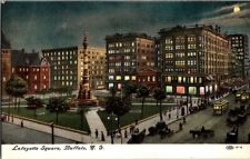 Vintage Postcard Lafayette Square Buffalo NY New York                      G-433 picture