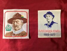 Girl Guides Sir Baden-Powell and Olave Baden-Powell - Set of 2 Badges NEW picture