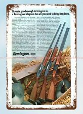 1977 REMINGTON 1100 Autoloader firearm shotgun metal tin sign reproductions picture