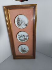 VTG-3 Gloria Bayreuth Bavarian Porcelain Plates Birds,all different in  frame picture