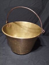 10' Spun Brass Apple bucket with handle and copper rivets  picture
