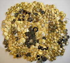 Lot 500+ Gold + Bronze Tone Metal Plastic Buttons Craft Art Sewing Reolacement picture