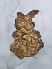 Vintage Brass Dogwood Flower Bookend picture