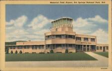 Memorial Field Airport Woodcock Mfg. Co. Linen Postcard Vintage Post Card picture