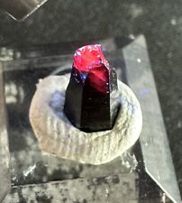 RARE GEM SAPPHIRE & RUBY CRYSTAL WINZA TANZANIA - UV REACTIVE RUBY TIP picture