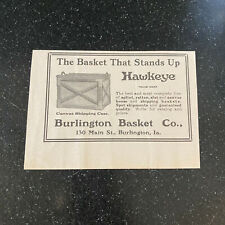 1912 Burlington Laundry Basket Co Iowa Hawkeye Vtg Magazine Print Ad picture