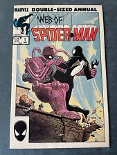 Web of Spider-Man Annual #1 1985 Marvel Comic Book Painted Art Charles Vess VF+ picture