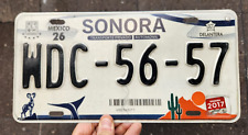 SONORA MEXICO License Plate Vintage Mexican Bar Restaurant Cantina Placa VW picture