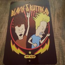Beavis and Butthead Headbanging Rock Music 8x12 Metal Wall Sign picture